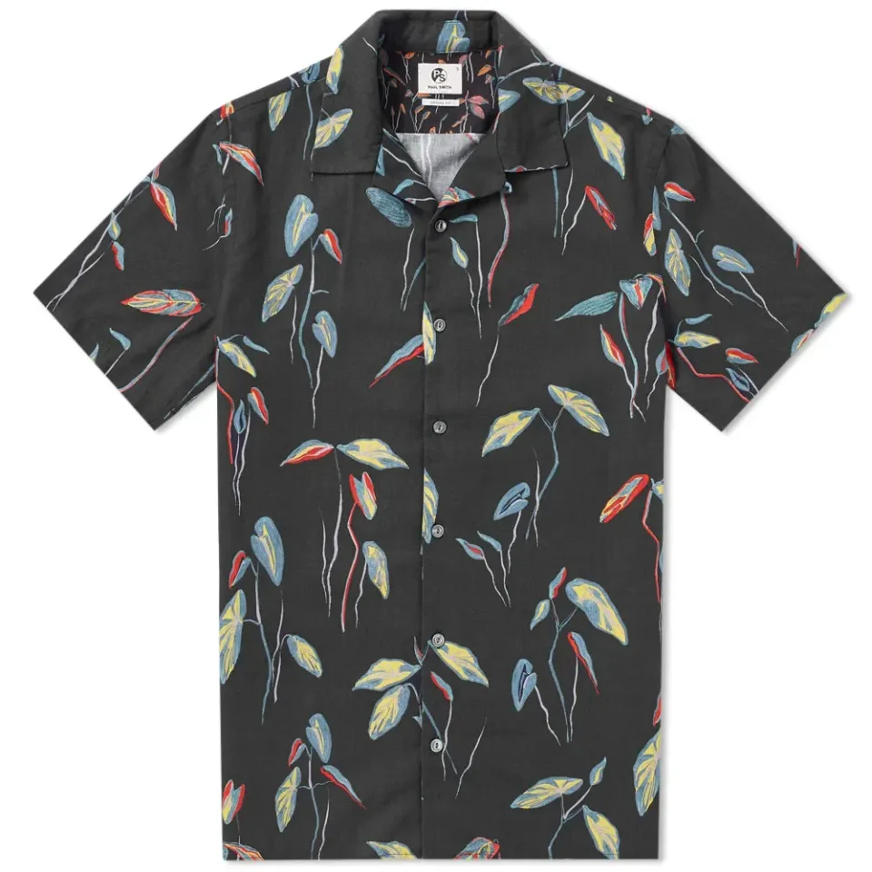 Botanical Print Short Sleeve Shirt