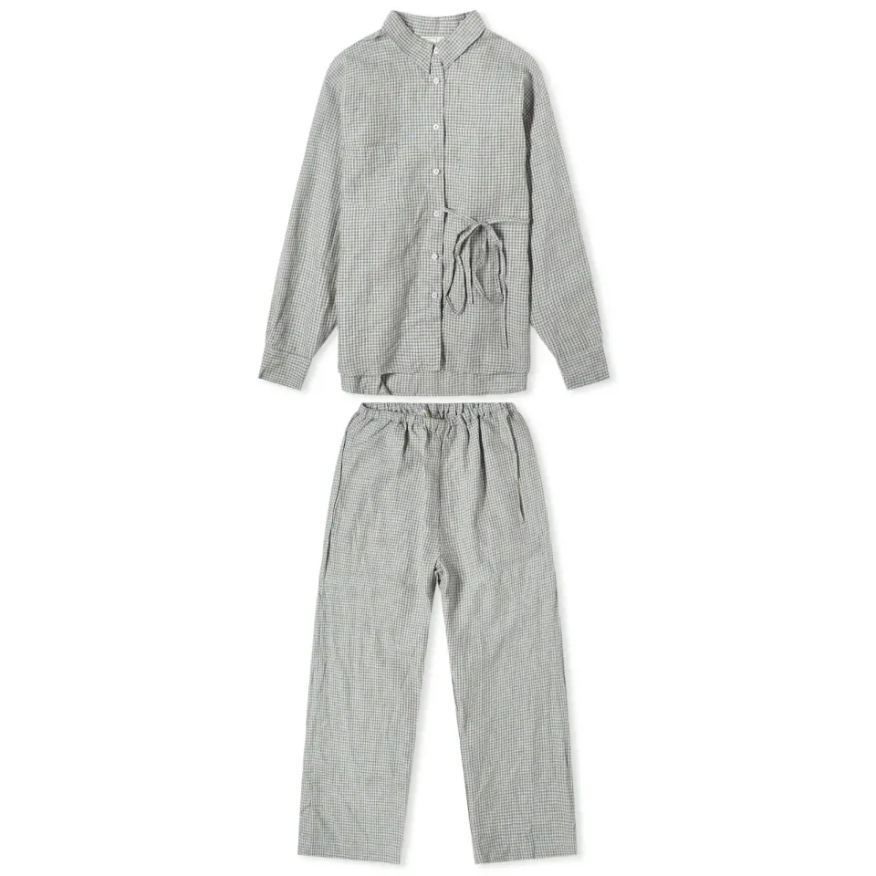 Off Centre Tie Linen Set