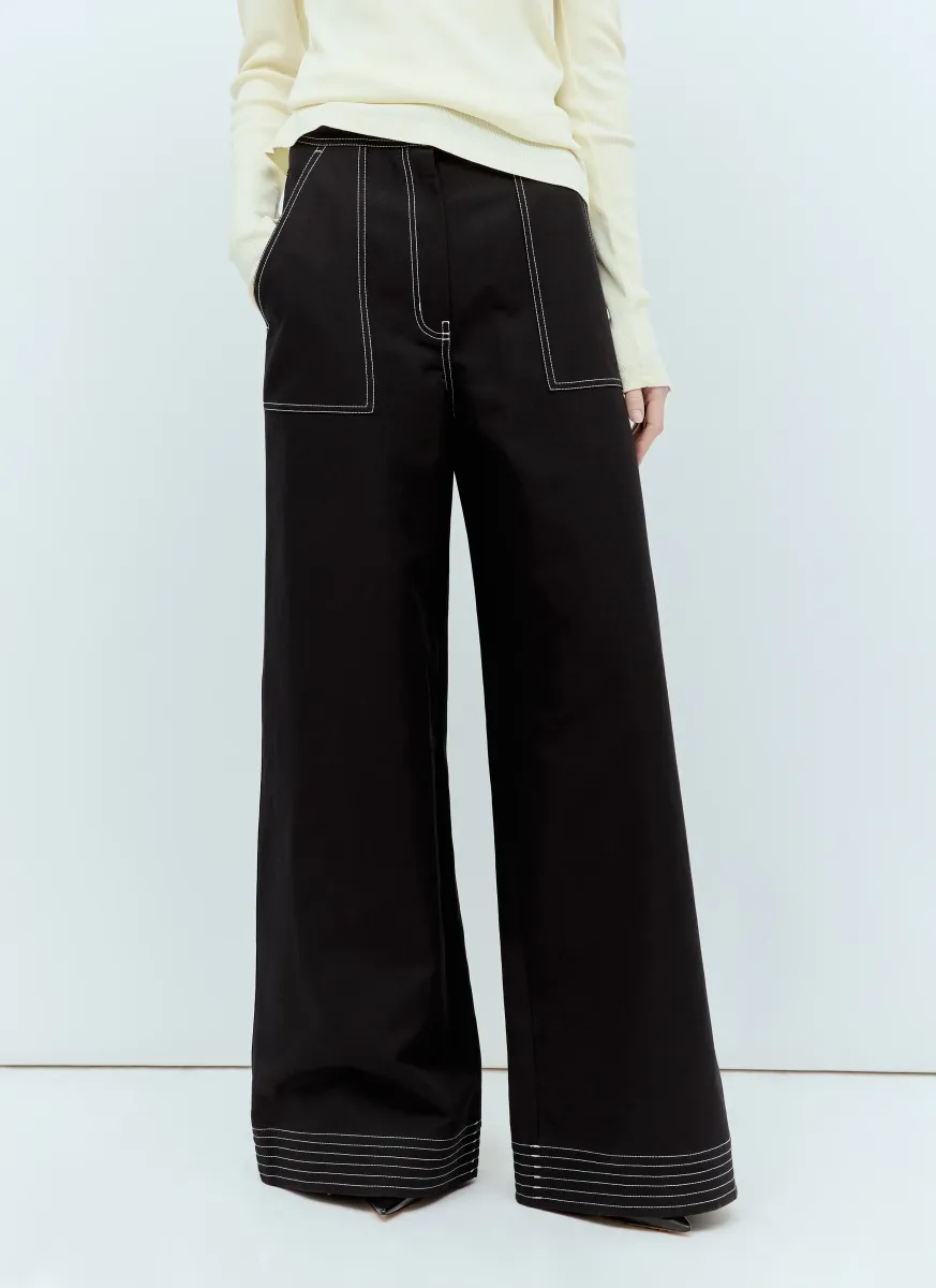 Cotton And Linen Wide Pants