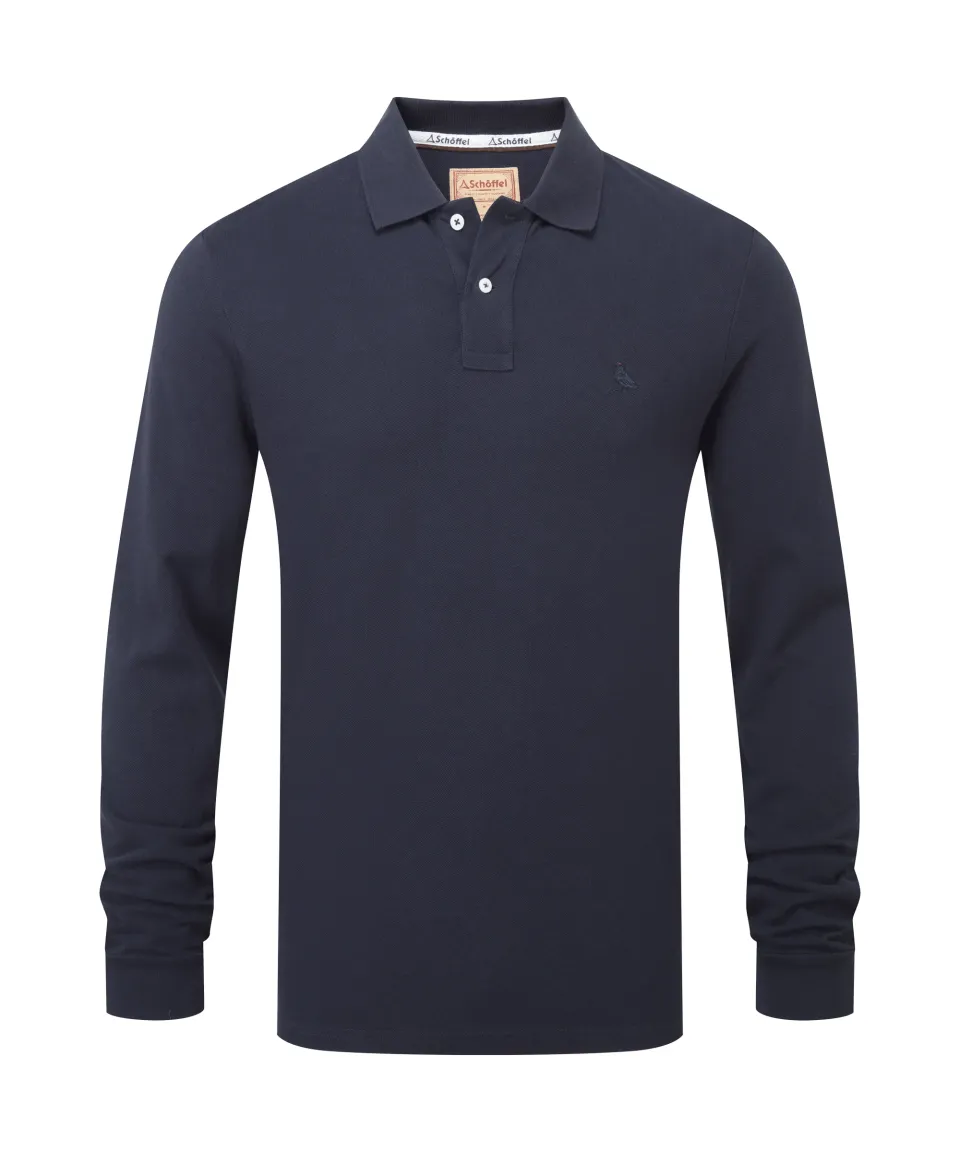 St Ives Long Sleeve Polo Shirt - Navy