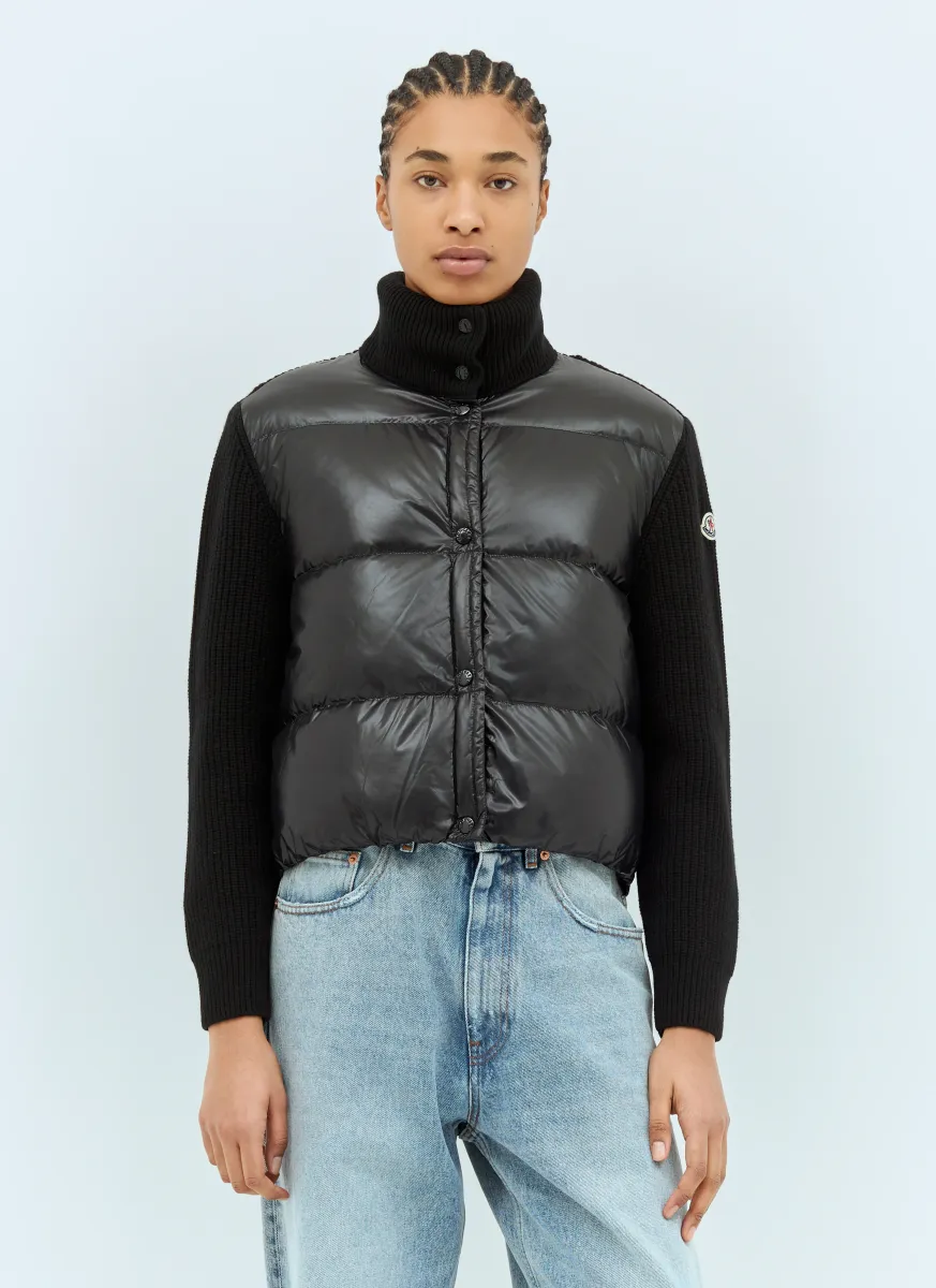 Zip-Up Padded Cardigan