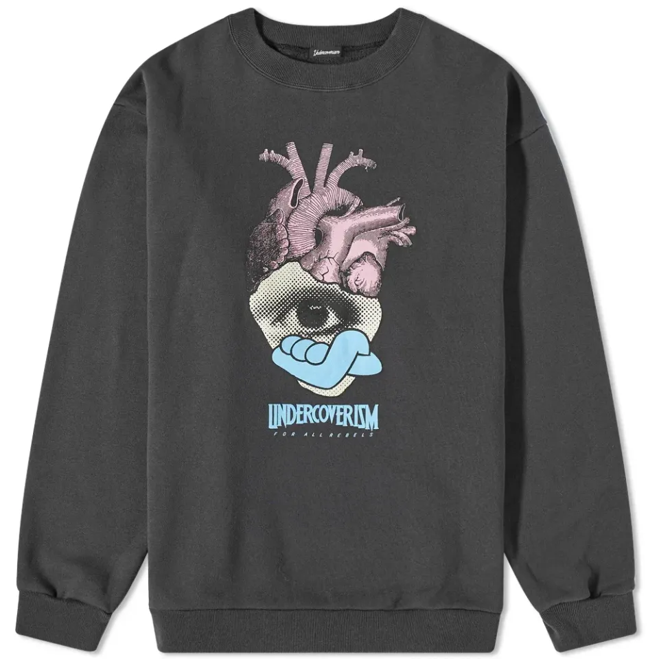 Heart Logo Print Crew Sweat