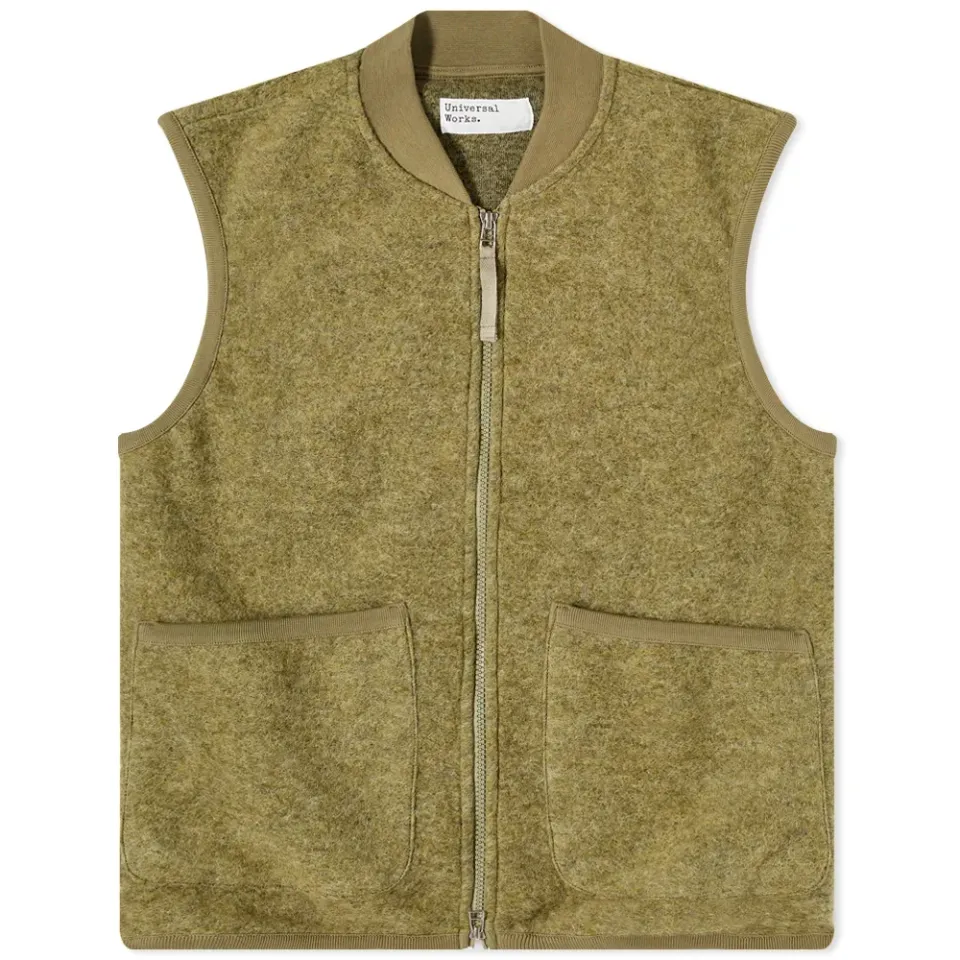 Zip Wool Fleece Waistcoat