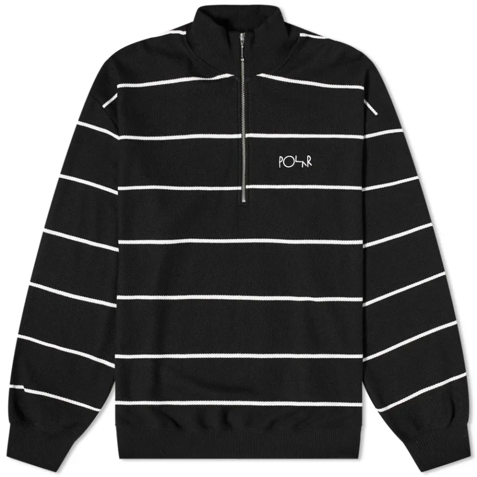 Polar Skate Co Stripe Half Zip Crew Sweat