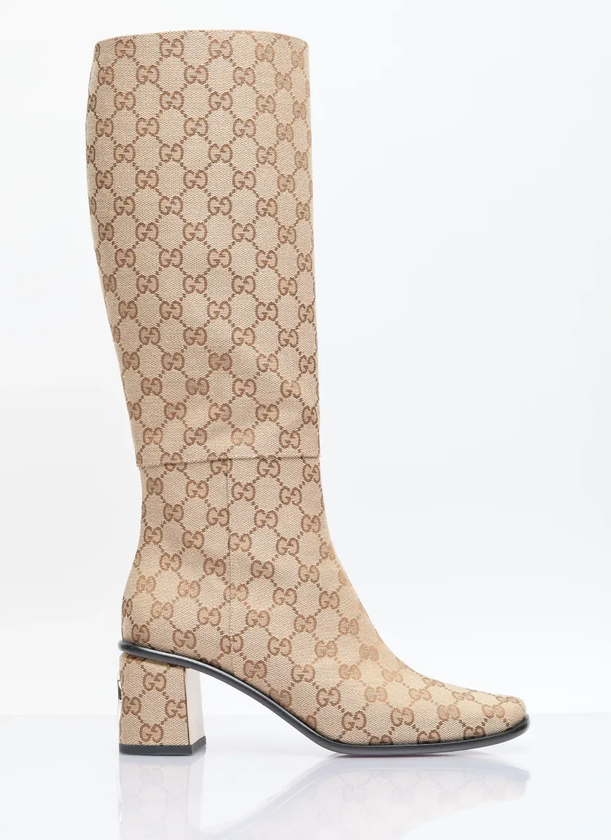 Onyx GG Canvas Boots