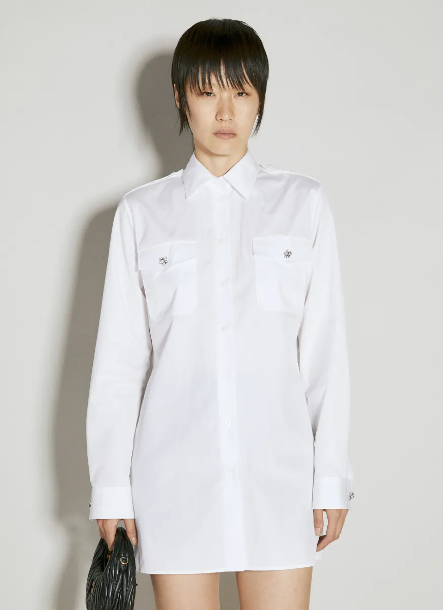 Classic Shirt With Embellished Buttons