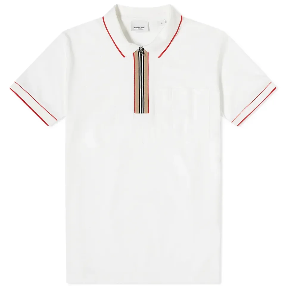 Waltham Check Placket Zip Polo