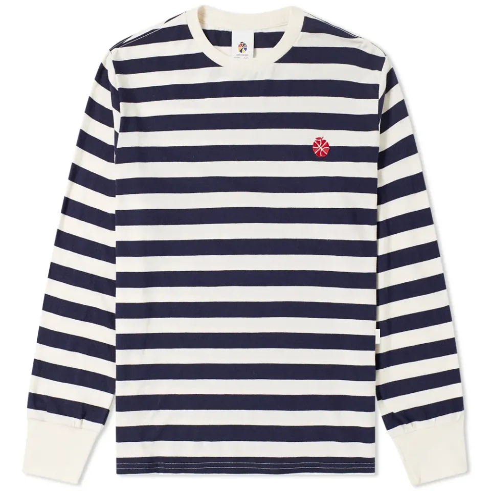 Long Sleeve Stripe Apple Tee