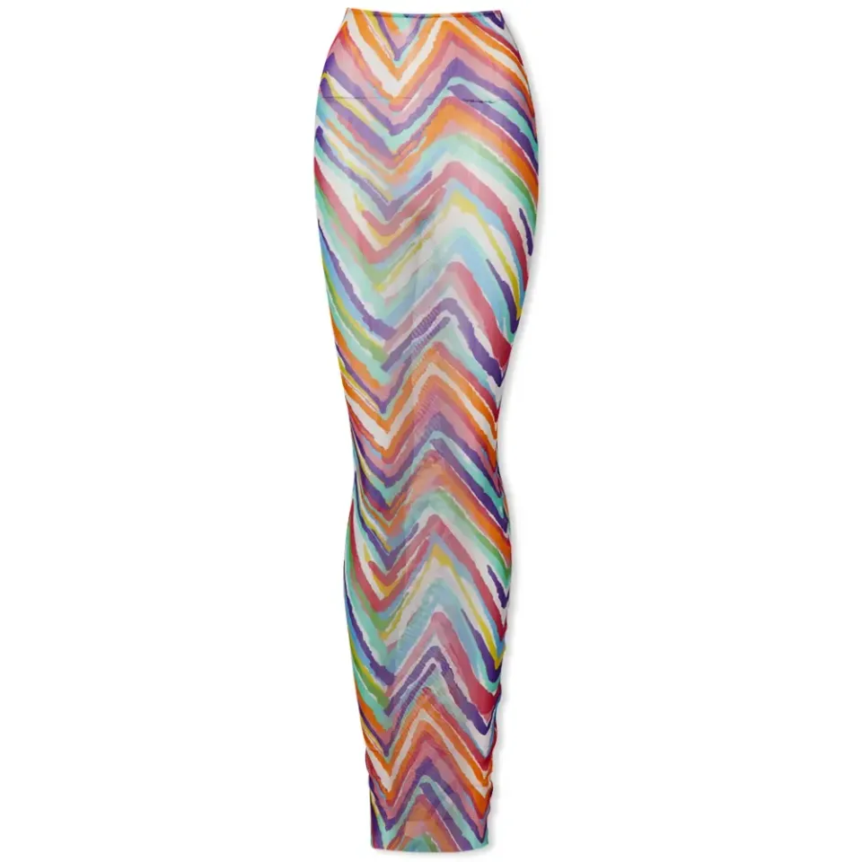 Sheer Chevron Skirt