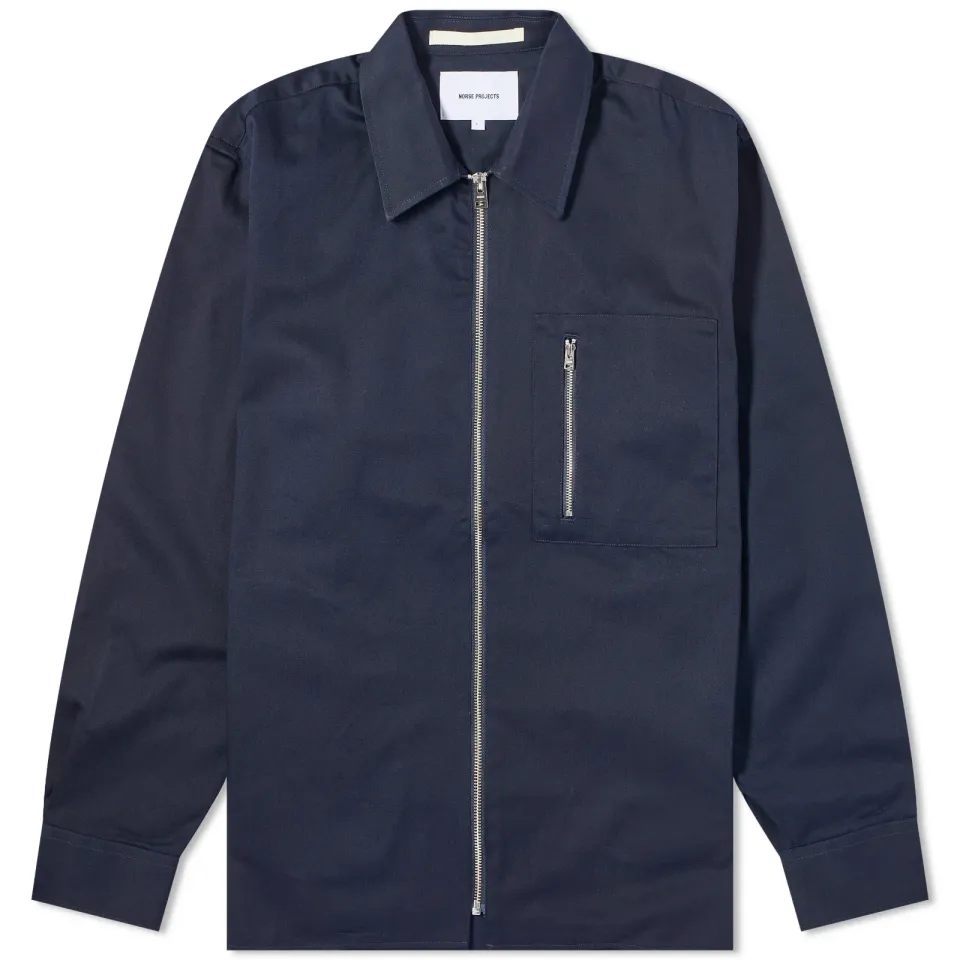 Ulrik Gabardine Zipped Overshirt