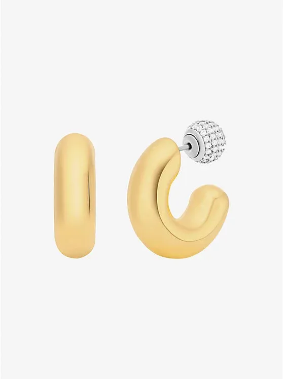 2-in-1 Pavé Convertible Hoop Earrings