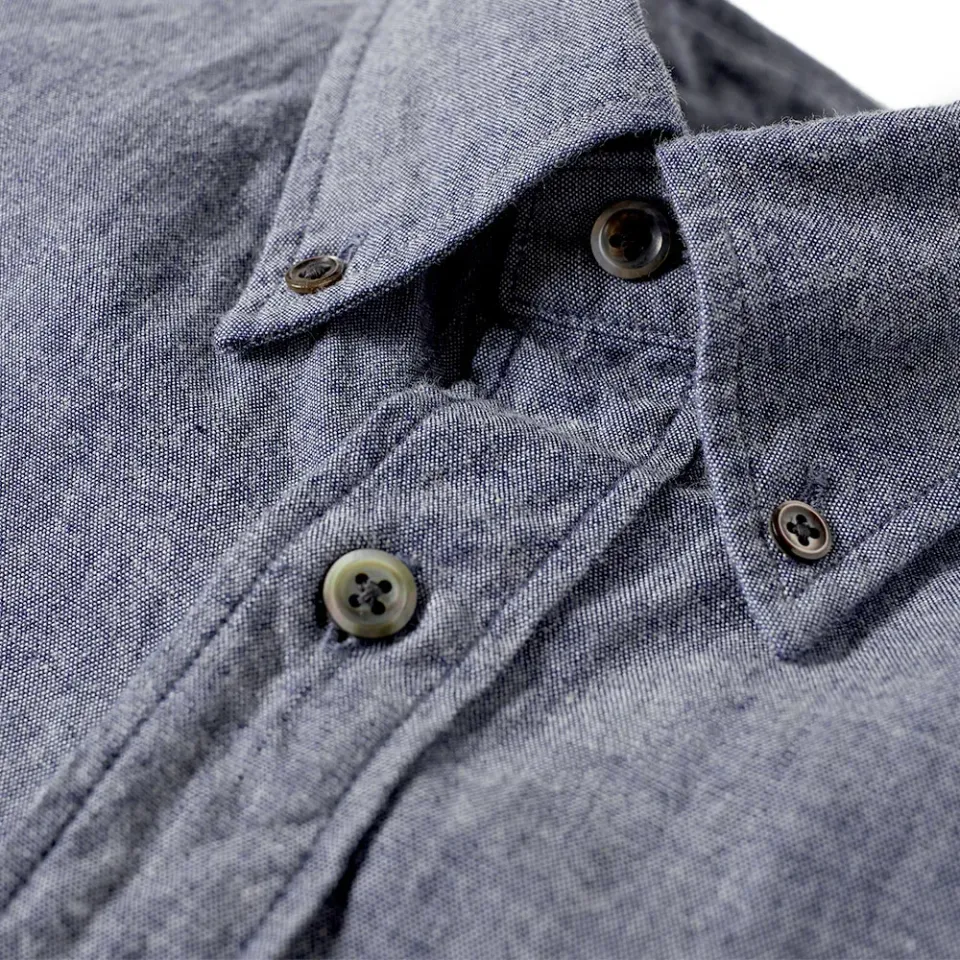 SOPHNET. Camouflage Panel Chambray Shirt