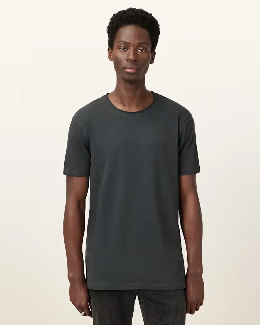 Figure Crew Neck Raw Edge T-Shirt