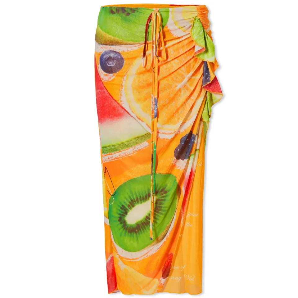 Some Fruits Wrap Skirt