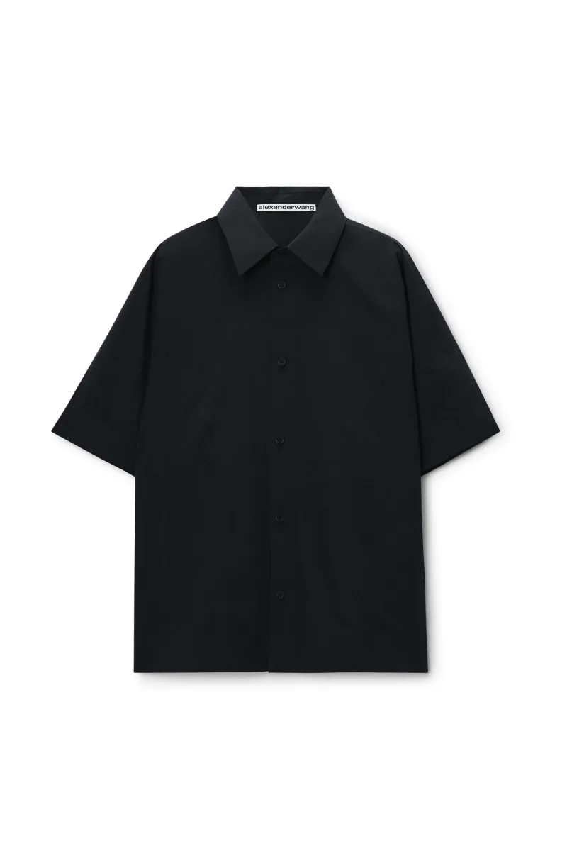 PERFORATED LOGO SHORT SLEEVE SHIRT