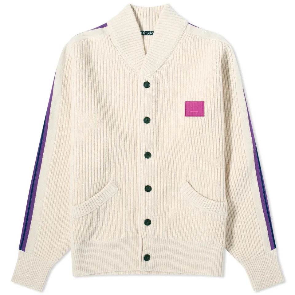 Karling Varsity Stripe Face Cardigan