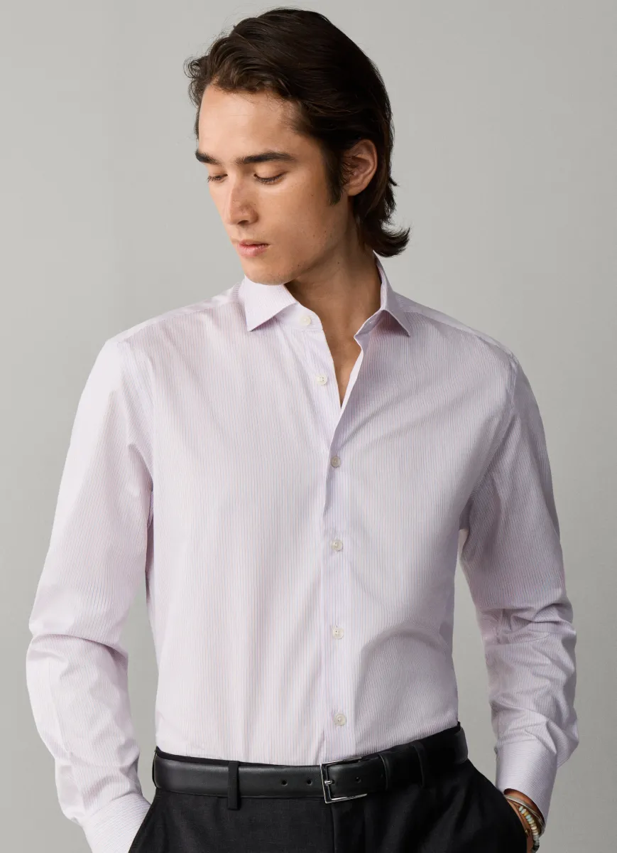 Tailored Fit Formal Two Tone Stripe Shirt