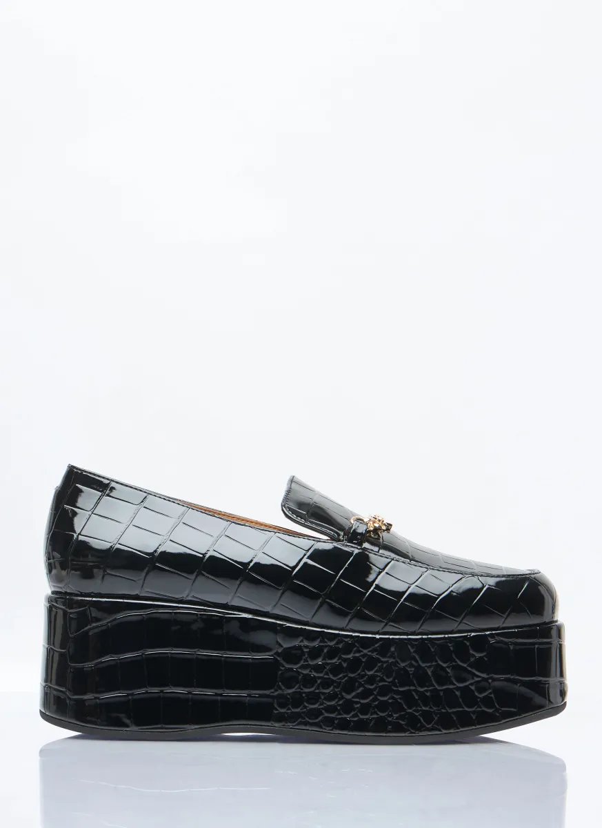Butterfly Chain Platform Loafers