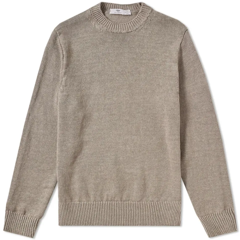 Inis Meáin Solid Linen Crew Knit
