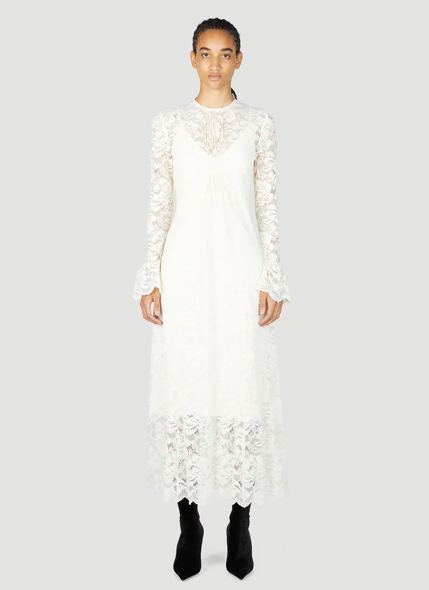 Floral Lace Midi Dress