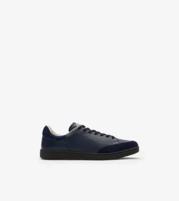 Leather and Suede Set Sneakers in Midnight blue/nocturnal blue