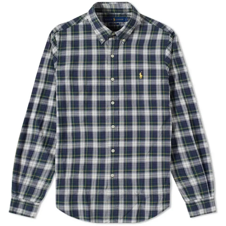 Button Down Check Poplin Shirt