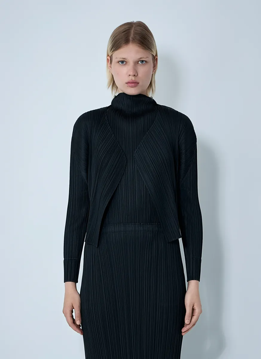 Pleated Cardigan