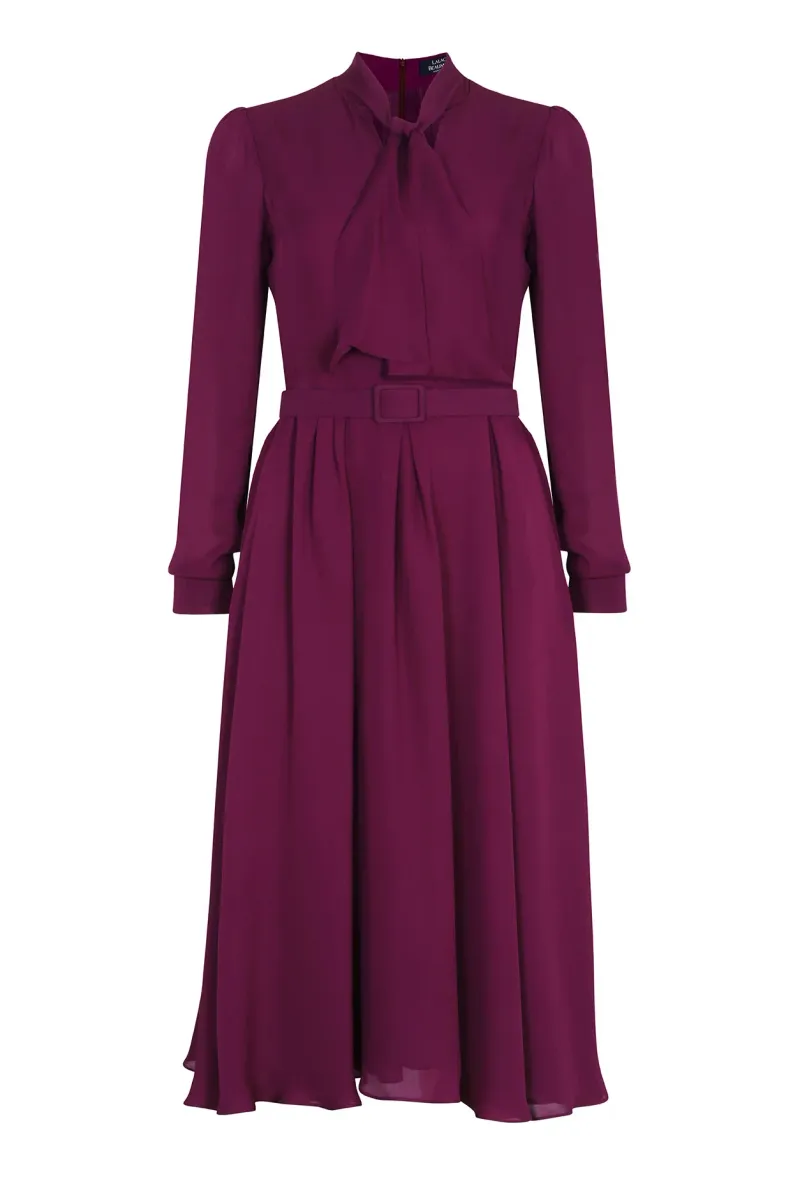 Gaie Dress in Orchid Silk Double Georgette