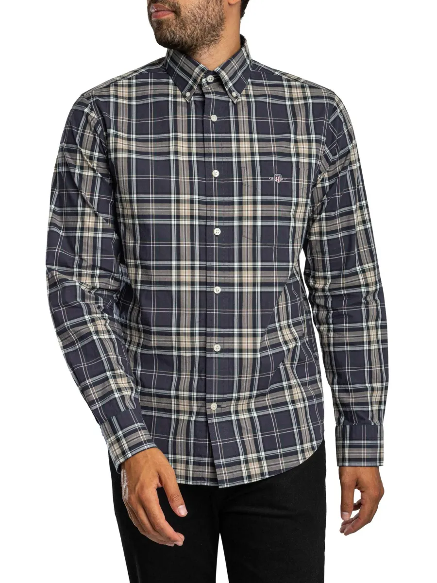 Regular Poplin Check Shirt