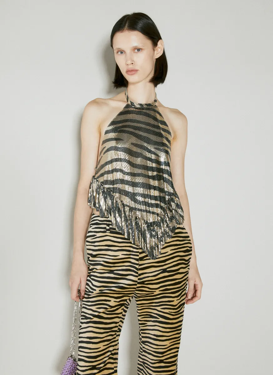 Halterneck Disc Tiger Top