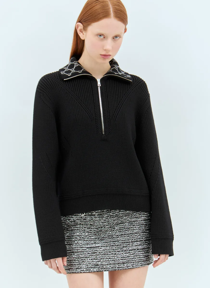 High Neck Wool Sweater