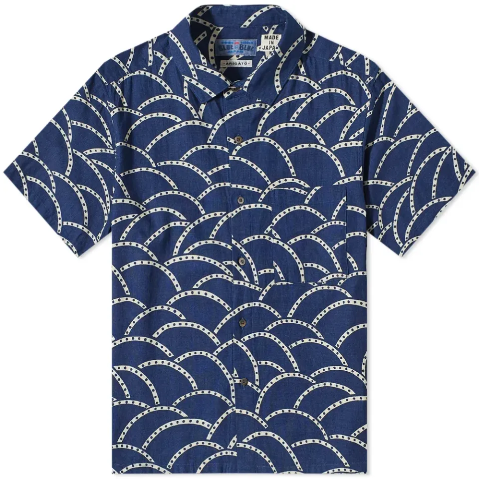 Gauze Wave Bassen Vacation Shirt
