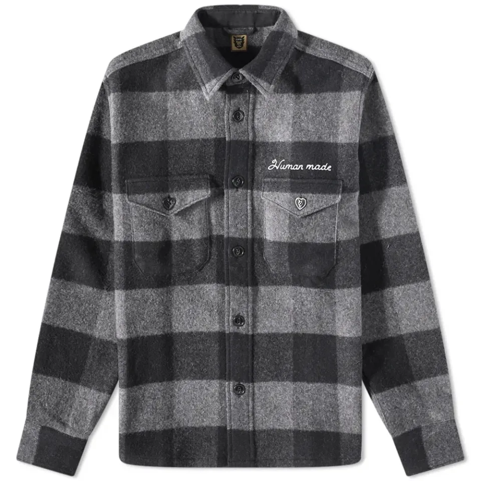 Checked Wool Shirt Jacket