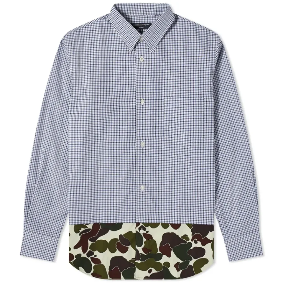 Camo Hem Checked Shirt