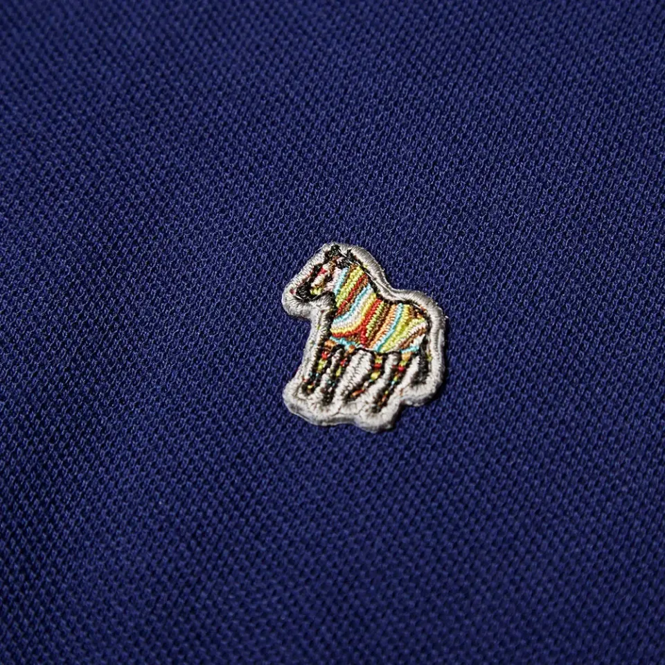 Regular Fit Long Sleeve Zebra Polo