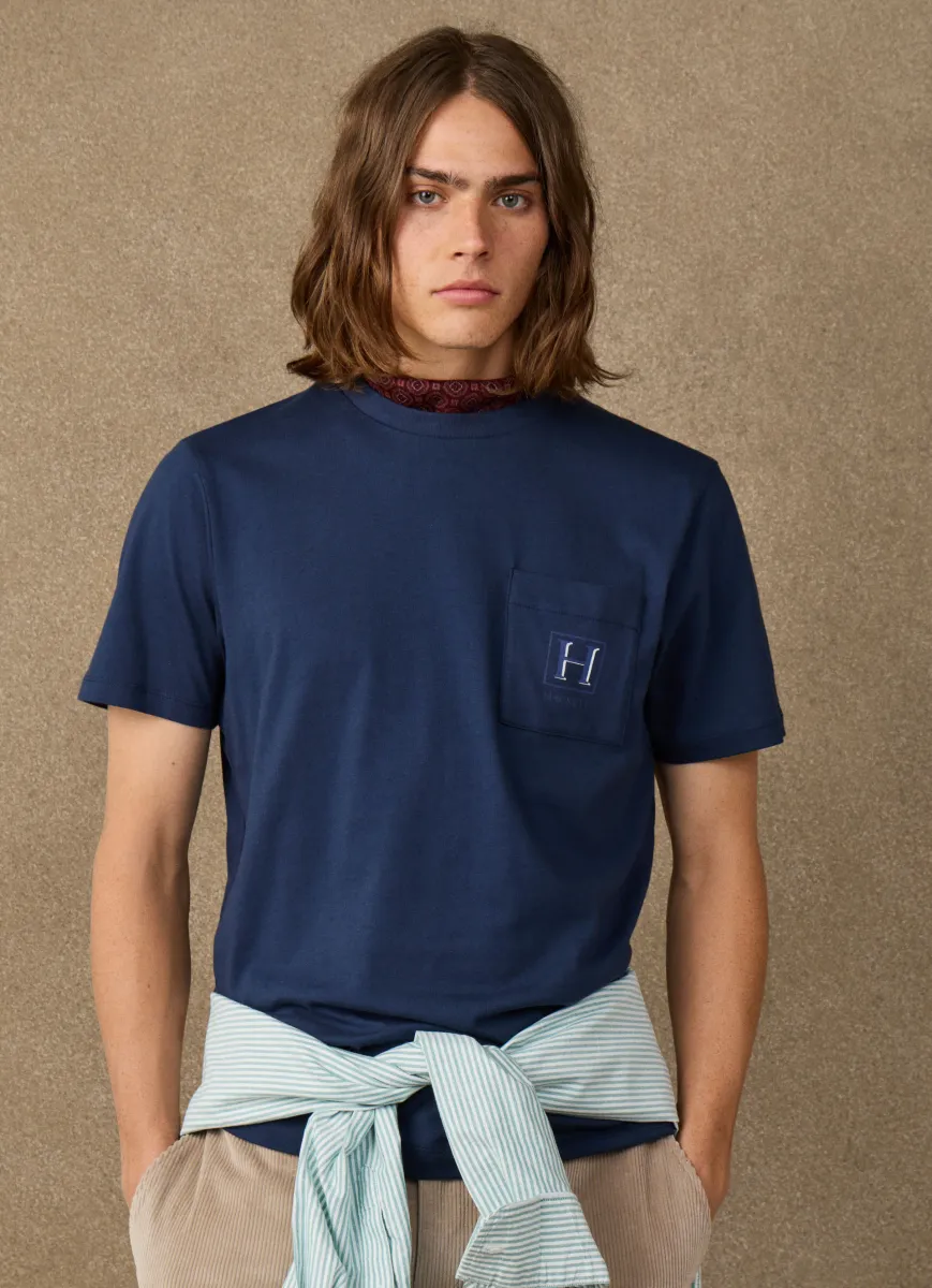 Classic Fit Shadow Logo Pocket T-Shirt