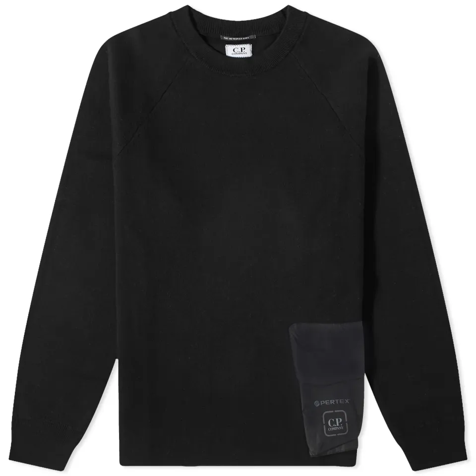 Double Mixed Pocket Crew Sweat