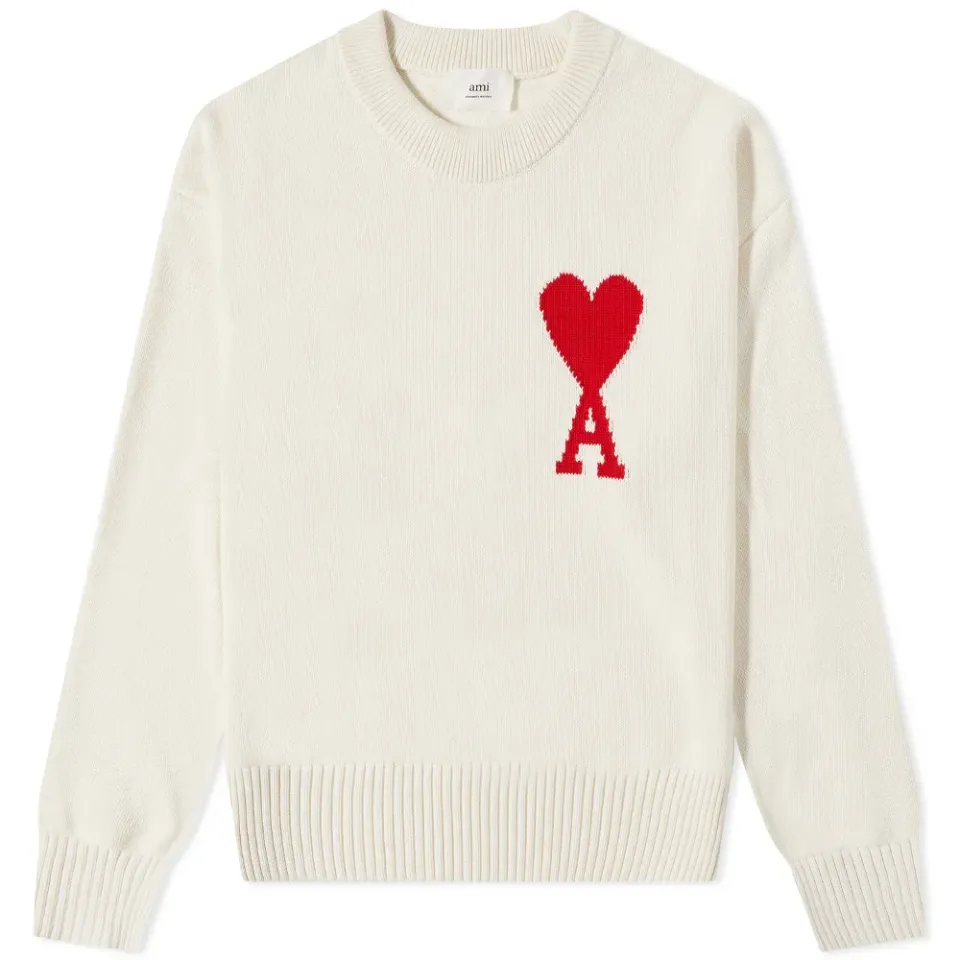AMI Large A Heart Crew Knit