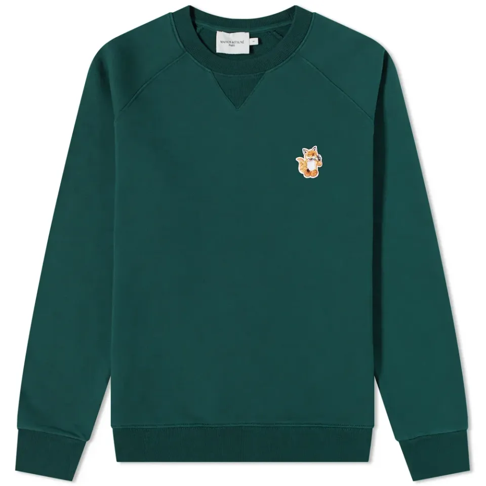Maison Kitsuné All Right Fox Patch Classic Crew Sweat