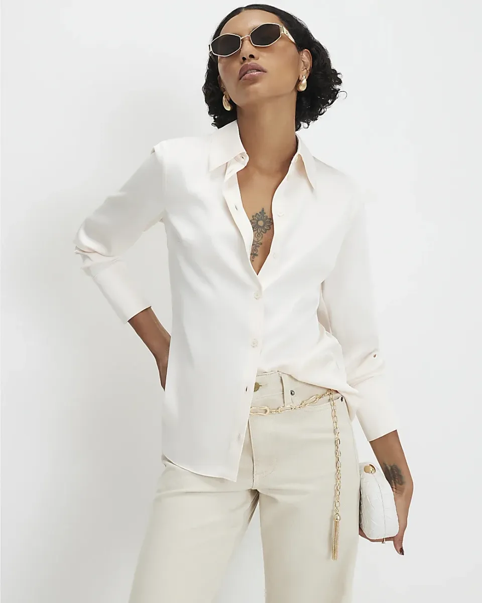 Slim Fit Satin Shirt