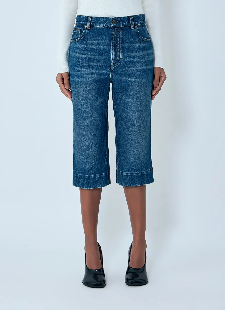 High-Rise Capri Jeans