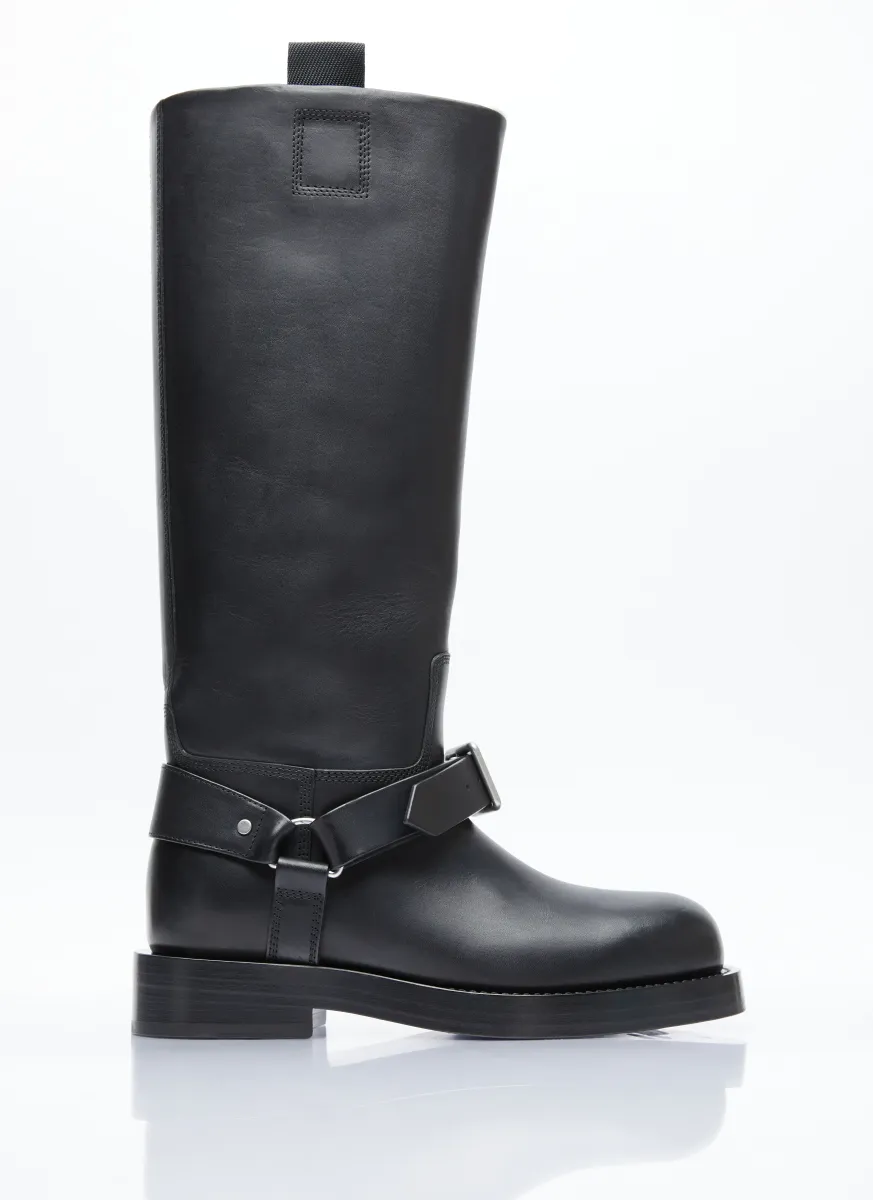 Leather Saddle Tall Boots
