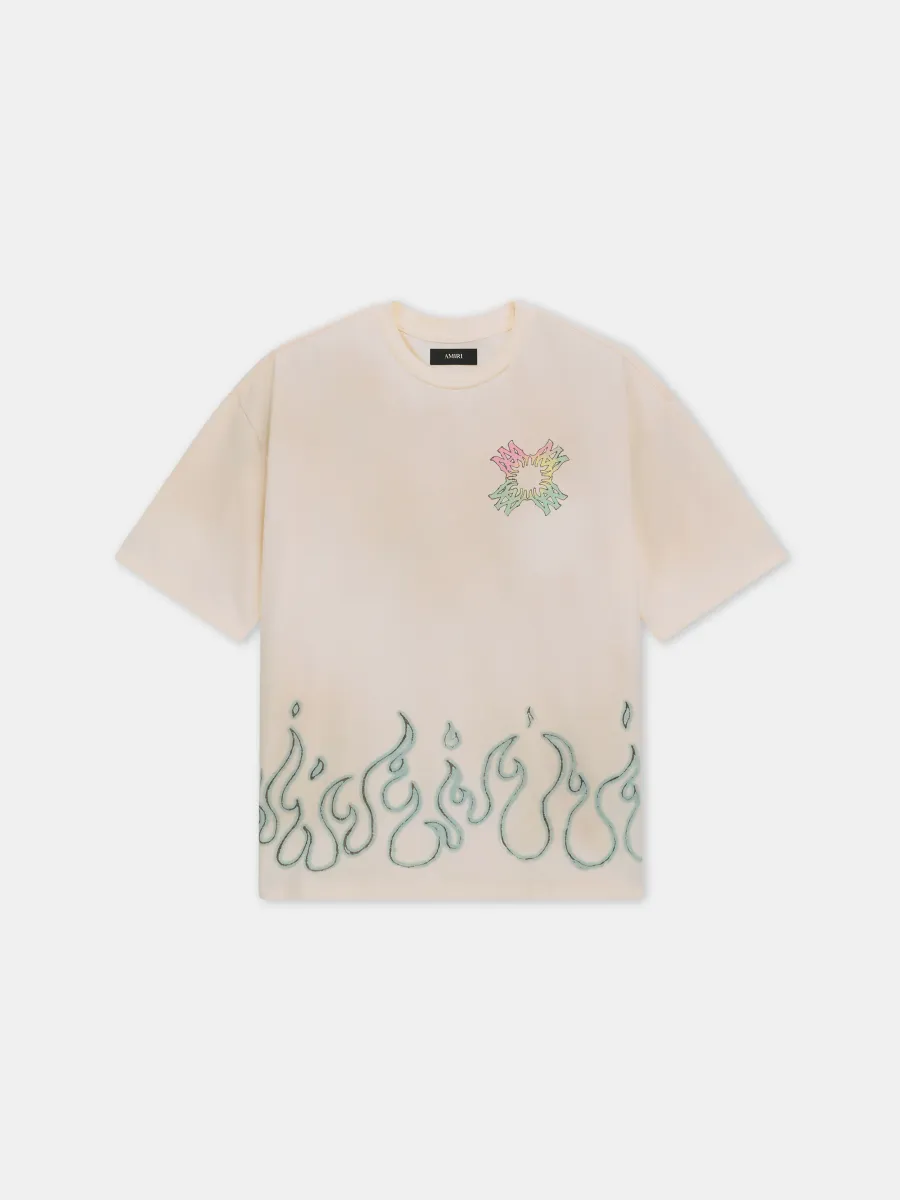 MA QUAD FLAMES OVERSIZED TEE - Ivory