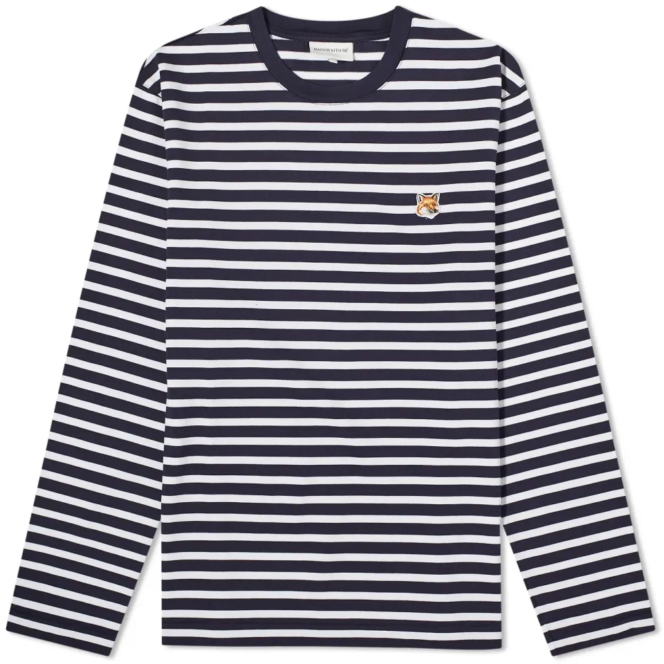 Fox Head Patch Marine Stripe Long Sleeve T-Shirt