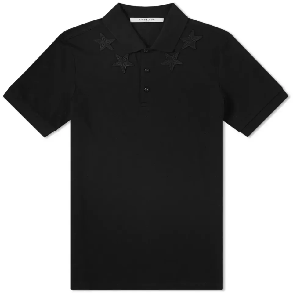 Cuban Embroidered Star Collar Polo