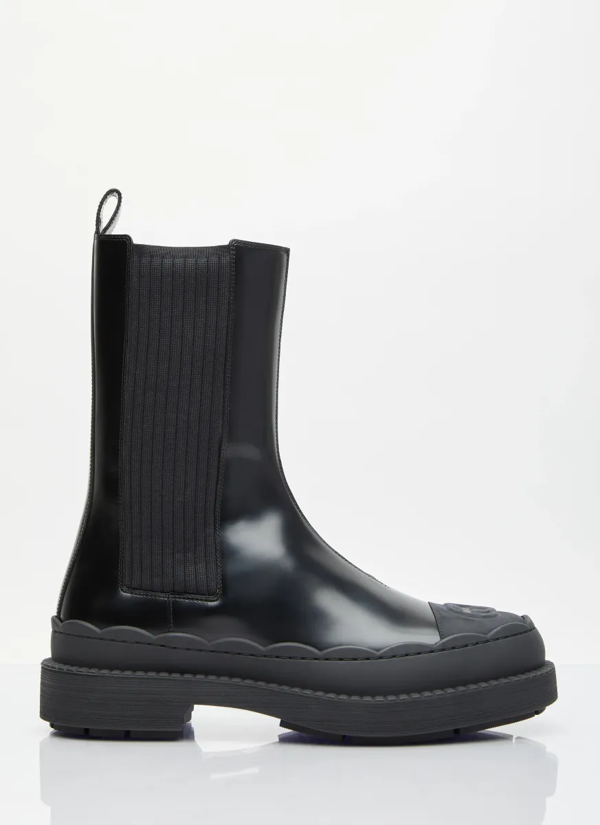 Interlocking G Leather Boots