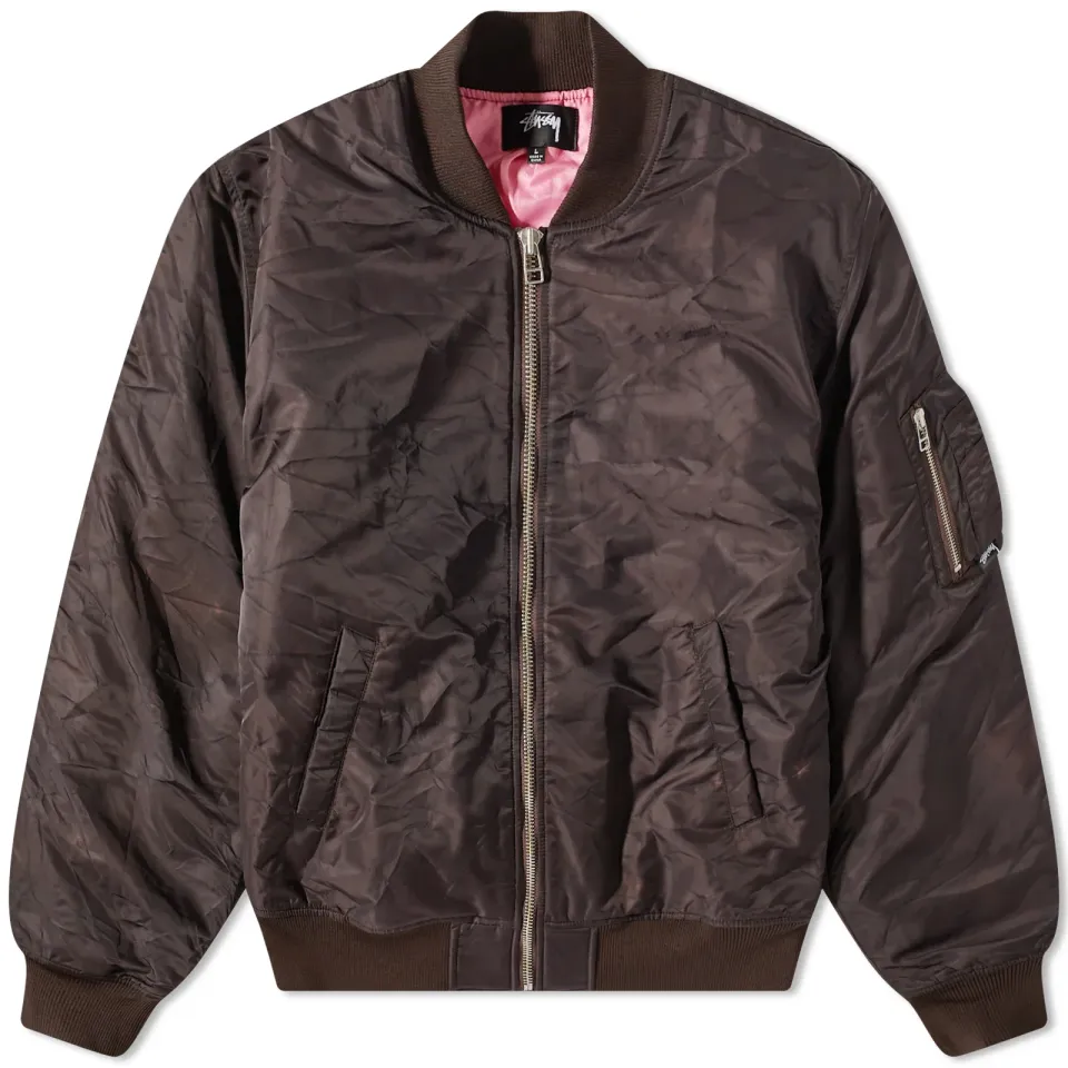 Dyed Nylon Bomber Jacket