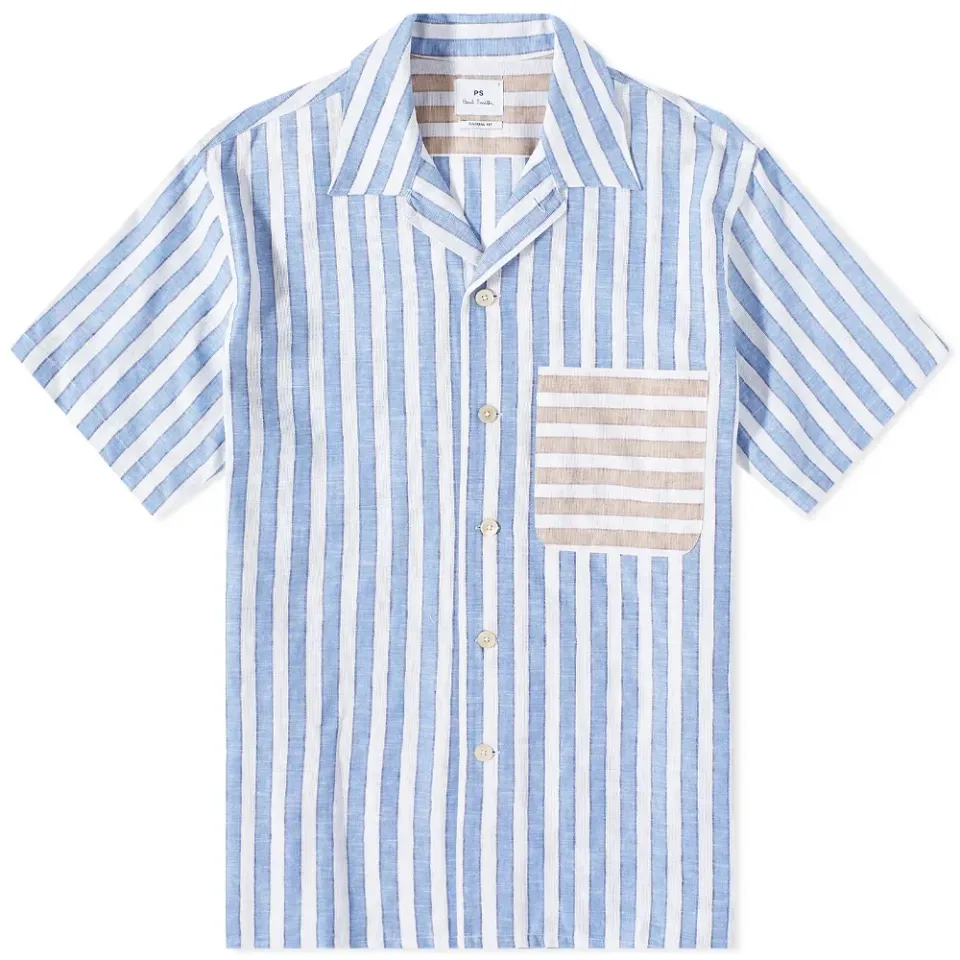 Contrast Pocket Vacation Shirt