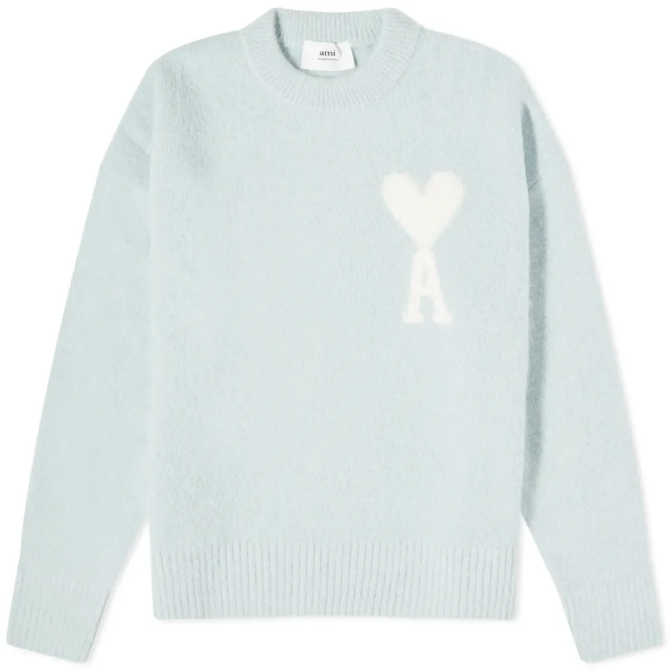 AMI White ADC Knit Sweater