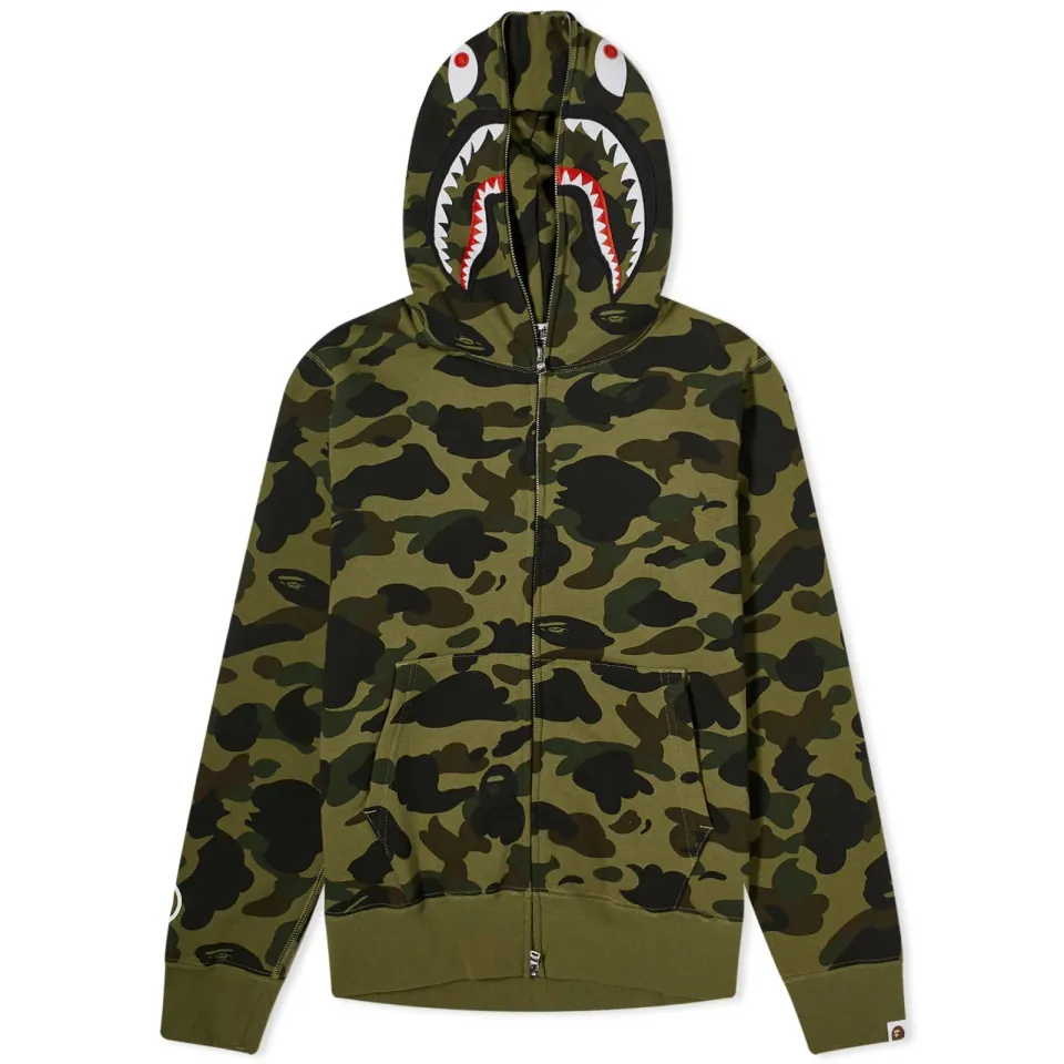 1St Camo Shark Full Zip Hoodie